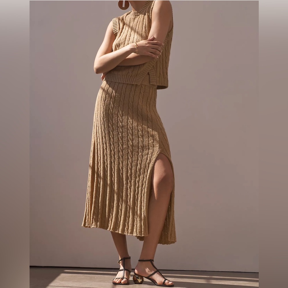 Anthropologie Angeline Sweater Midi Skirt